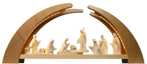 03854 bogen mit aram krippenfiguren 12tlg. natur 03854 bogen mit aram krippenfiguren 12tlg. natur