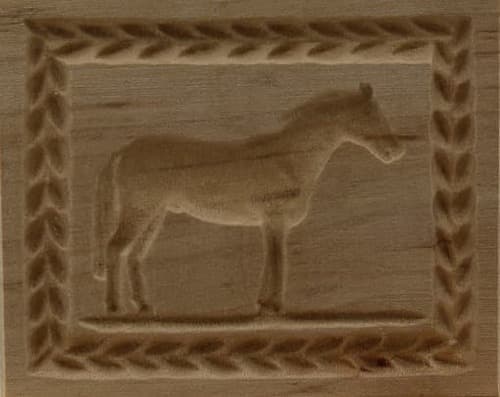 Freiberger Pferd - Springerle Model aus Birnbaumholz