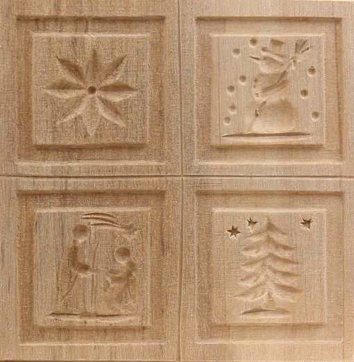 1088 4er Model Weihnacht schlicht groß 8,5x8,5cm