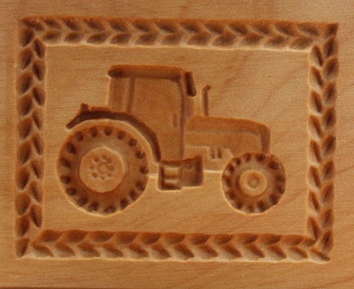 Traktor - Springerle Model aus Birnbaumholz Traktor - Springerle Model aus Birnbaumholz