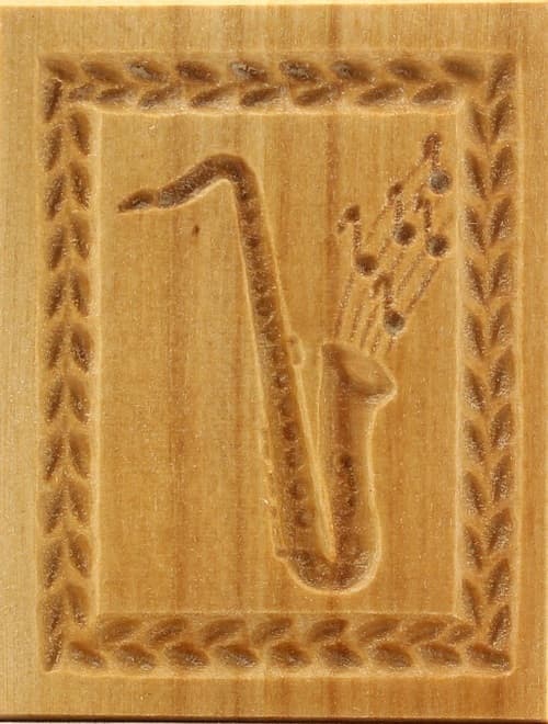 Saxophon - Springerle Model aus Birnbaumholz