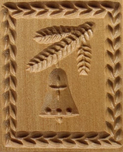 Glocken am Zweig - Springerle Model aus Birnbaumholz