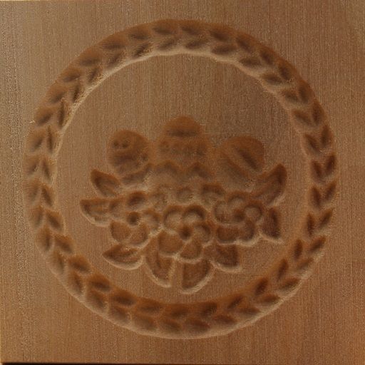 1189_5,7x5,7_Osternest mit Blätterrand_Ostern