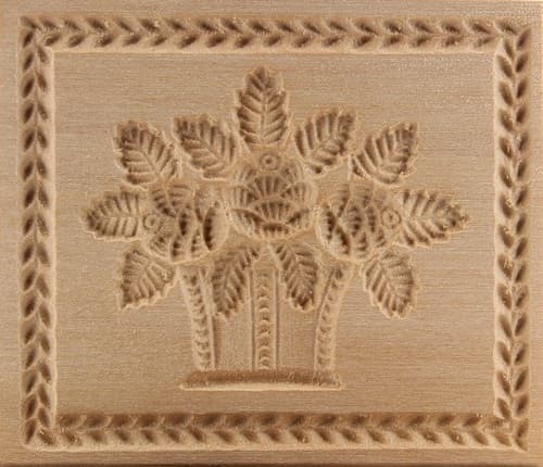 Blumenkorb, rechteckig - Springerle Model aus Birnbaumholz Blumenkorb, rechteckig - Springerle Model aus Birnbaumholz