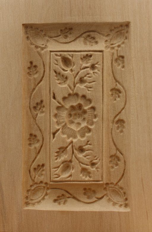 5176_10,0x15,0_Lebkuchenmodel Blume, Eichenblätter_Lebkuchen
