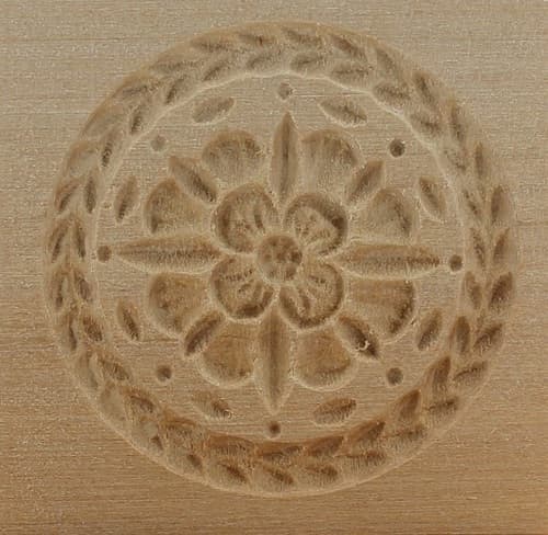 Mandala, klein - Springerle Model aus Birnbaumholz Mandala, klein - Springerle Model aus Birnbaumholz