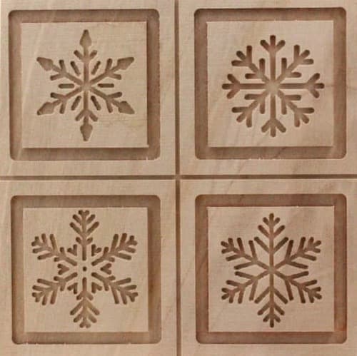 Schneekristalle - Springerle Model aus Birnbaumholz Schneekristalle - Springerle Model aus Birnbaumholz