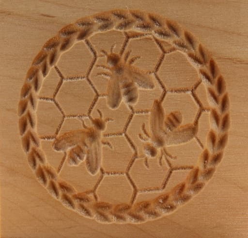 2173_5,5x5,5_Drei Bienen auf Wabe_Tiere 2173_5,5x5,5_Drei Bienen auf Wabe_Tiere
