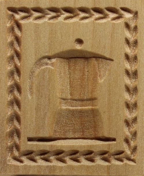 Espressokanne - Springerle Model aus Birnbaumholz