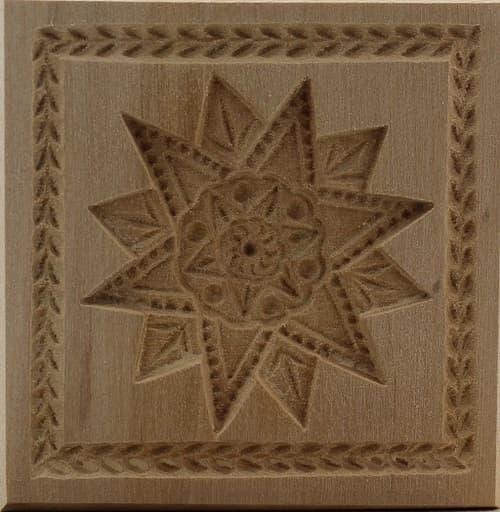 Stern Mandala - Springerle Model aus Birnbaumholz