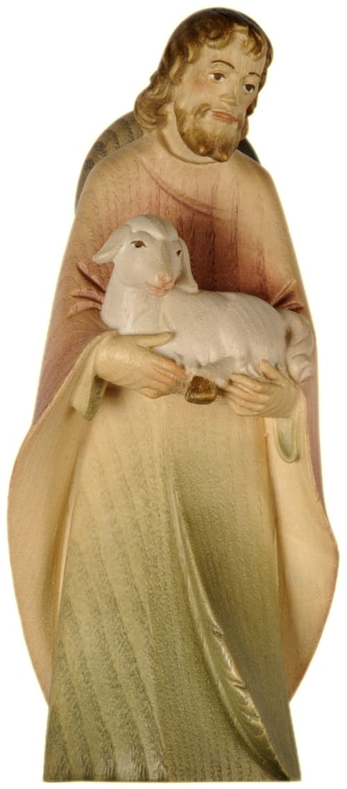 Hirt stehend mit Schaf Hirt stehend mit Schaf