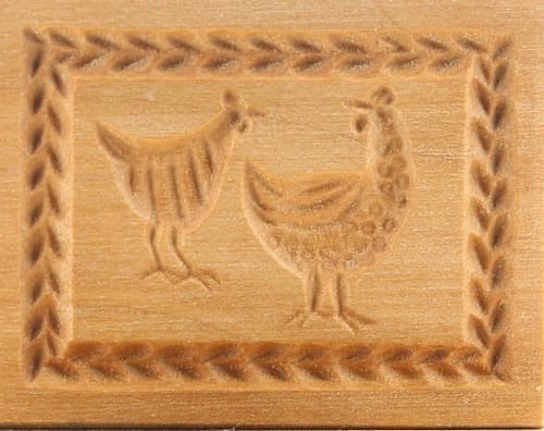 Hühner - Springerle Model aus Birnbaumholz