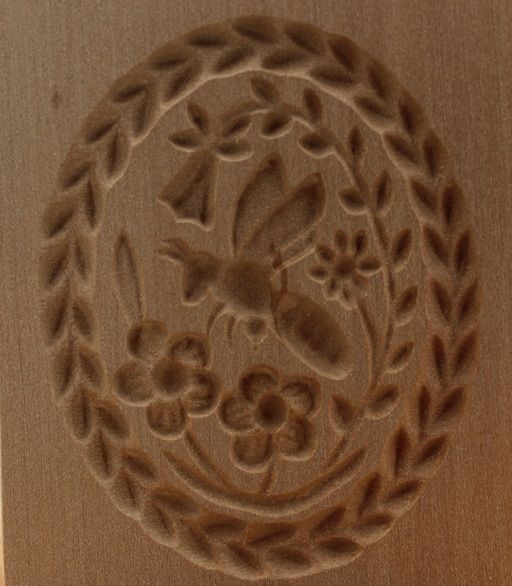 2116_5,7x6,7_Biene auf Blüten oval_Tiere 2116_5,7x6,7_Biene auf Blüten oval_Tiere