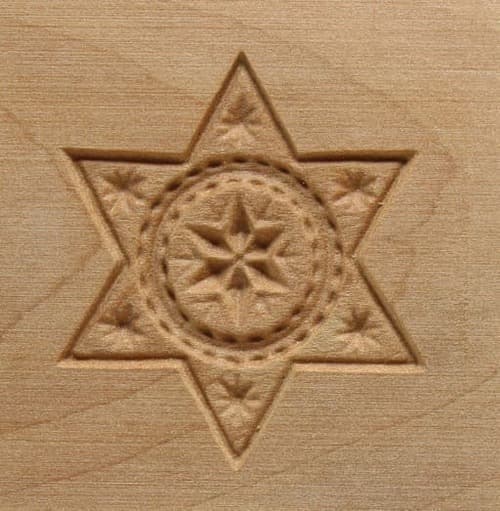 Stern - Springerle Model aus Birnbaumholz Stern - Springerle Model aus Birnbaumholz