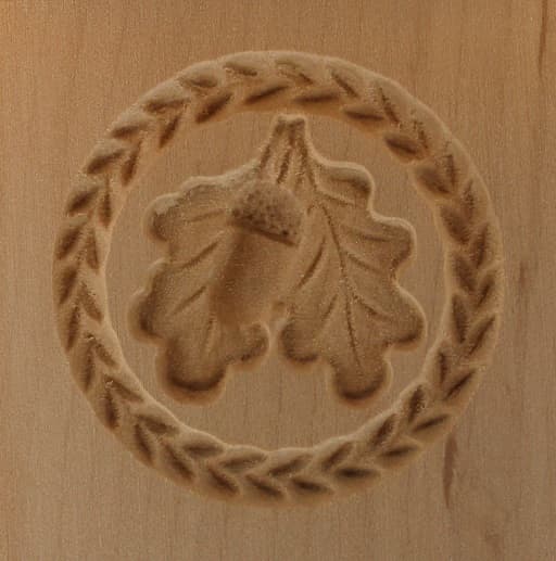 3124_5,5x5,5_Eichenblatt mit Eichel_groß_Pflanzen und Früchte 3124_5,5x5,5_Eichenblatt mit Eichel_groß_Pflanzen und Früchte