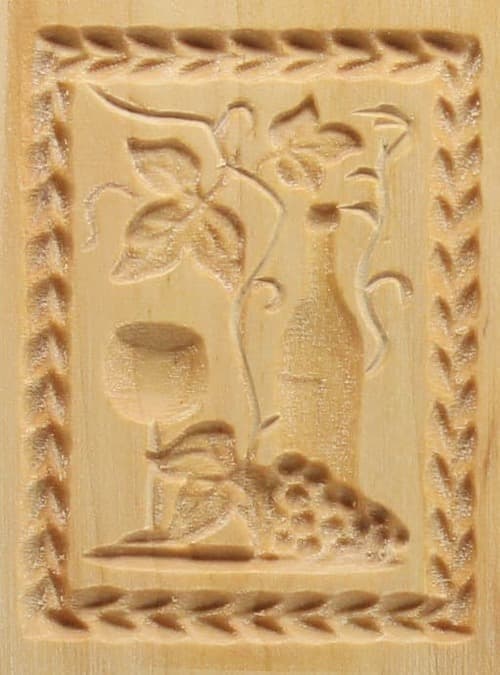 Stilleben mit Reben - Springerle Model aus Birnbaumholz
