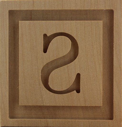 9068_4,5x4,5_Buchtabe S_Alphabet & Worte