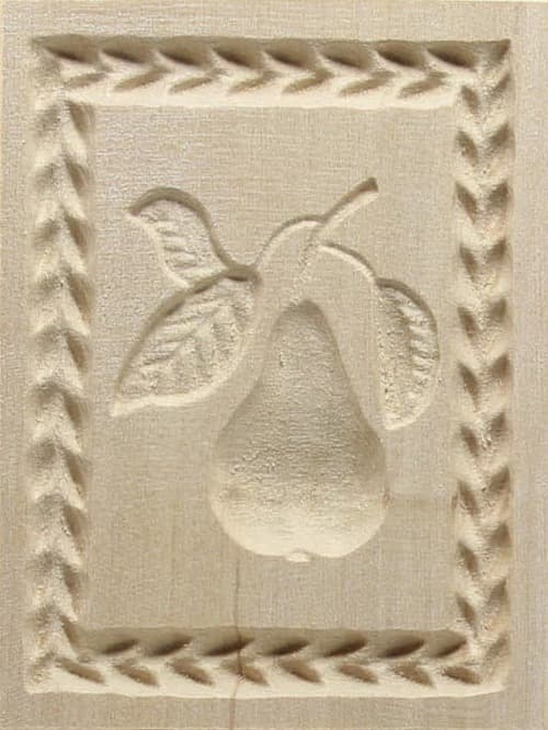 Birne am Zweig - Springerle Model aus Birnbaumholz