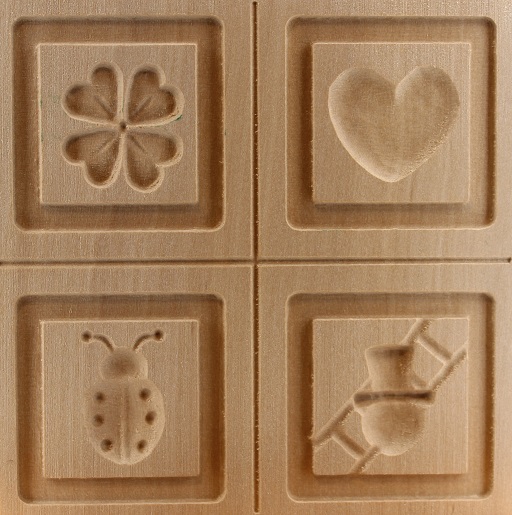 Glücksbringer groß - Springerle Model aus Birnbaumholz