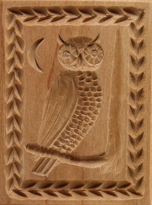 Eule - Springerle Model aus Birnbaumholz Eule - Springerle Model aus Birnbaumholz