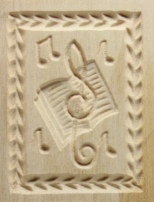 Notenschlüssel - Springerle Model aus Birnbaumholz Notenschlüssel - Springerle Model aus Birnbaumholz