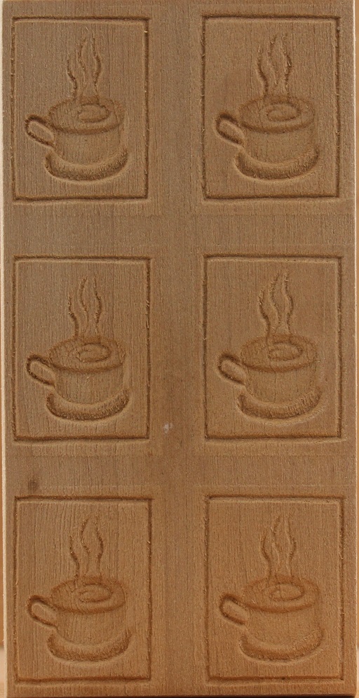 6er Model Kaffeetasse - Springerle Model aus Birnbaumholz