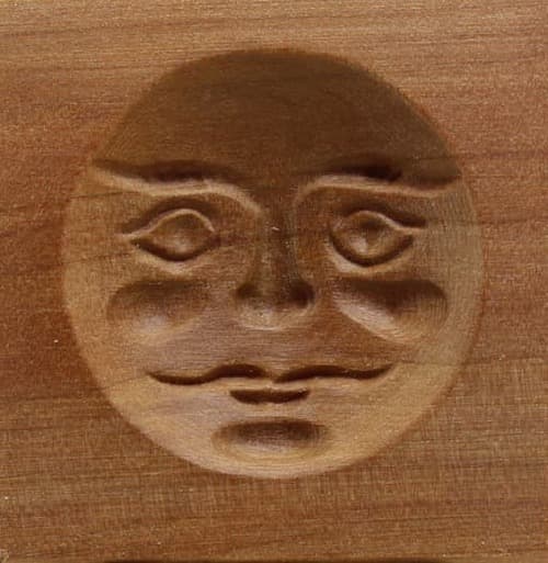 Memminger Mau, Mond - Springerle Model aus Birnbaumholz