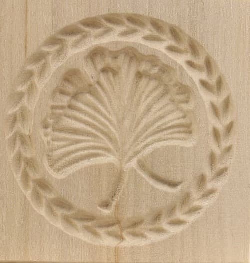 Ginkoblatt groß - Springerle Model aus Birnbaumholz