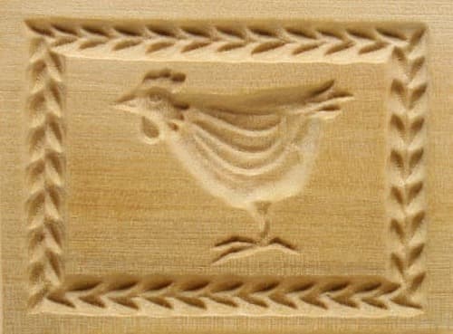 Huhn Streifen - Springerle Model aus Birnbaumholz