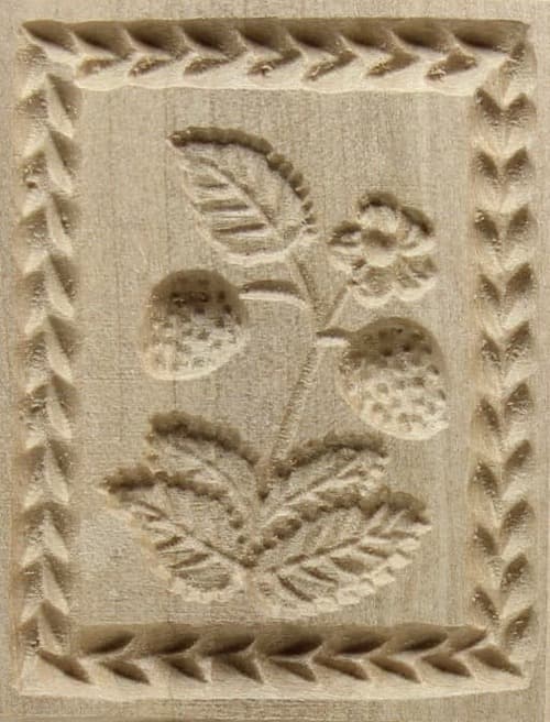 Erdbeere - Springerle Model aus Birnbaumholz Erdbeere - Springerle Model aus Birnbaumholz