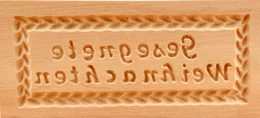 Gesegnete Weihnachten - Springerle Model aus Birnbaumholz