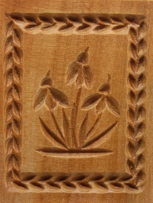 Schneeglöckchen - Springerle Model aus Birnbaumholz